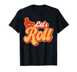 Cool Roller Skating Skate Girl 1970s Retro Let's Roll T-Shirt