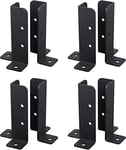 VANROUG 8Pcs Adjustable Wood Fence Pergola Post Base Brackets kit Fit 1.5x1.5,2x2,2x4,4x4 Post,Heavy duty fence post holder/support base for Deck Railing Mailbox