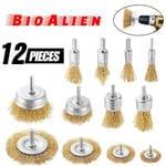 BIOALIEN 12PCS-Brosse Metallique Pour Perceuse-Brosse de Nettoyage Perceuse Électrique-Perceuse Non Inclus