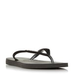 Havaianas Womens Ladies - Velvet Strap Flip Flops - Black - Size EU 35