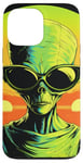 Coque pour iPhone 13 Pro Max Tête d'extraterrestre verte mignonne visage OVNI || Alien