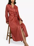 Fable & Eve Islington Long Dressing Gown, Burnt Orange