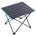 Wakauto Portable Folding Camping Table,Aluminum Table Top Compact Roll Up Lightweight Picnic Table with Carrying Bag for Hiking, BBQ, Fishing and Travel
