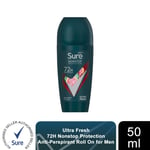 Sure Men Antiperspirant Roll On 72H Nonstop Protection 50ml, Select Your Type