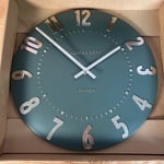 Thomas Kent Mulberry Wall Clock Olive Green 12" 30cm