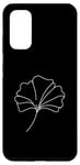 Coque pour Galaxy S20 Une ligne d'art dessin feuille de ginkgo