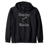 Singing Rocks, Singer Vocalist Rock Musician Goth Zip Hoodie