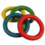 School Clubs Home Sports Throwing Practice Ring Rubber Quoits - 6 Each Colour