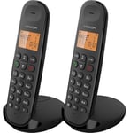 Logicom ILOA 255T Téléphone Fixe sans Fil avec Répondeur Enregistreur - Duo - Téléphones analogiques et dect - Noir