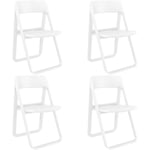 garbar DREAM Chaise Pliante Intérieur, Extérieur Set 4 Blanc
