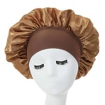 Sovmössa Satin Bonnet Sleep Cap Guld Brun One Size brun