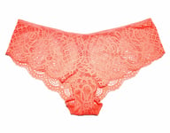 Victoria's Secret Lip Smacker Pink Crochet Lace Cheekster Panty [360335] Size L
