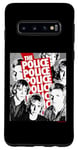 Coque pour Galaxy S10 Logo du groupe The Police Red Repeat