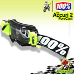 Masque 100% Accuri 2 Forecast Black Lunettes Moto Cross Verre Transparent