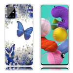 Butterfly läder Samsung Galaxy A51 fodral - Flerfärgad