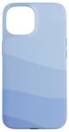 Coque pour iPhone 15 Uni Monochromatique Bleu clair Motif vagues