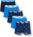 Puma Boxer sous-vêtement, Bleu, 122-128 (Lot de 5) Enfant Unisexe