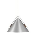 Kristina Dam Studio Cone Taklampe Stor Børstet Aluminium & Valnøtt