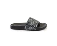 Armani Exchange All Over Logo Black Sliders Sandals Slides Size UK 9.5 BNWT