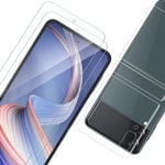 Für Panzerglas Schutzfolie Für Samsung Z Flip 3/Flip 4 5g, 2 Stück Dünn Transparent Schutzglas Für Z Flip 3, Ultradünne Tpu Displayschutz Für Samsung Galaxy Z Flip 4 5g Panzerglasfolie Folie