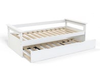 Lit gigogne Tolede + lit tiroir 90x190 blanc