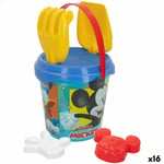 Beach toys set Mickey Mouse Ø 18 cm [16 Units]