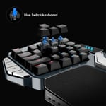 Clavier de jeu GameSir Z1, clavier de commutateur rouge Cherry MX à une main/axe bleu mécanique/battle dock, souris de jeu en option Gamepads - Type Blue Switch keyboard