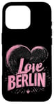 Coque pour iPhone 16 Pro Coeur rose I Love Berlin