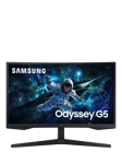 Samsung Odyssey G55C LS27CG552EUXXU QHD Curved Gaming Monitor, 27", Black