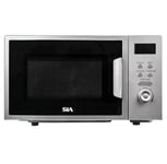 SIA 20L Microwave Oven In Silver, Digital Display, 700W, 8 Auto-Functions -