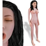 Sandra realistic closed-eyes brunette blow up sex doll- inflatable woman