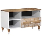 Meuble TV 80x33,5x46 cm bois massif de manguier banc TV meuble hifi vidaXL