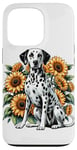 Coque pour iPhone 13 Pro Sunflowers Dalmatian Dalmatians Dal Dally Dog