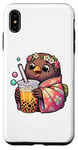 iPhone XS Max Kiwi Bird Drinking Bubble Tea Japanese Kimono Case