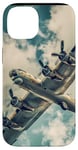 Coque pour iPhone 14 Design aéronautique vintage du bombardier B-17 Flying Fortress de la Seconde Guerre mondiale