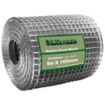 C&Xanadu 100mm X 6m Wire Mesh Roll,Rodent Proofing Metal Mesh Galvanised,Welded Steel Mesh Panels Stop & Prevent Rat & Mouse Access