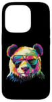 Coque pour iPhone 14 Pro Panda Bear Lover Lunettes de soleil Pop Art Funny Panda Bear