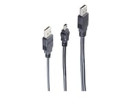 Shiverpeaks Bs77150, 0,6 M, 2 X Usb A, Mini-Usb B, Usb 2.0, Sort