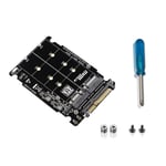 M.2 SSD till U.2 Adapter 2-i-1 M.2 NVMe och SATA-buss NGFF SSD till PCI-e U.2 SFF-8639 Adapter PCIe M2 Co