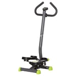 HOMCOM Stepper avec Guidon Stepper Fitness Appartement écran LCD résistance réglable Exercise Hanches Jambes lombes pour Maison Acier Blanc Bleu Noir