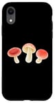 iPhone XR Pink Red Button Crimini Portobello Flat Mushrooms Fungi Case