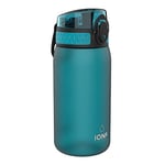 Ion8 Gourde Enfant, 350ml, Anti-Fuite, Facile à Ouvrir, Verrouillage Sécurisé, Lavable en Lave-Vaisselle, Sans BPA, Poignée de Transport, Facile à Nettoyer, Carbone Neutre, Aqua