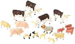 Britains Tomy Figurines de Collection, Lot de 17 Figurines d'animaux de la Ferme pour Adultes 43096, Modèle à l'Echelle 1/32, Réplique Adaptée aux Enfants de 3 Ans+, Multicolore