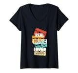 Womens Real Music Lover Retro Cassette Tapes V-Neck T-Shirt