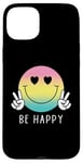 Coque pour iPhone 15 Plus Chemise Be Happy Heart Eyes Smile Face Peace Happy Face Love