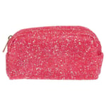 Cream Soda Pink Jewel Chunky Pencil Case With Gold Zip Closure