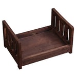 Yiran Wood Bed for Baby, Wood Bed Props, Mini Baby Bed Photography Photo Props, Newborn Baby Mini Wood Bed, Newborns Baby Props Background Accessories