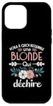 Coque pour iPhone 12 Pro Max Blonde qui déchire Humour idée Cadeau Femme Blondasse