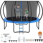 Mophorn - vevor Trampoline Exterieur Interieur 3,7 m Trampoline pour Enfants Charge Maximale 180 kg avec Filet de Securite a 360° Couverture de