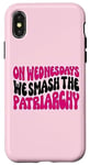 Coque pour iPhone X/XS Les mercredis We Smash The Patriarchy Pink Feminism Féminisme